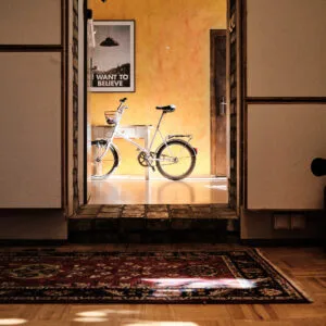 Klapprad in der Lounge